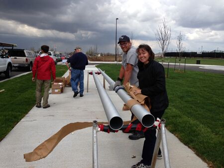 Colorado Freedom memorial flagpole installation