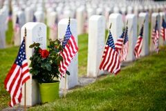Custom Flag Company Memorial day cemetery
