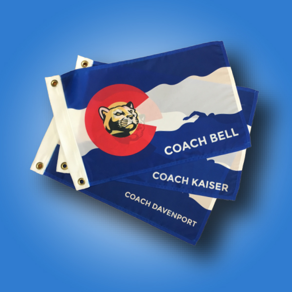 Custom flag of the week - cougars coach heat press