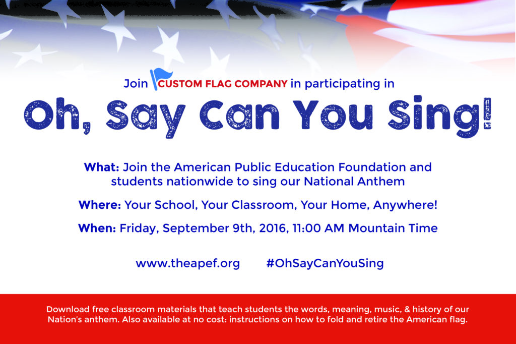 National anthem sing-a-long event