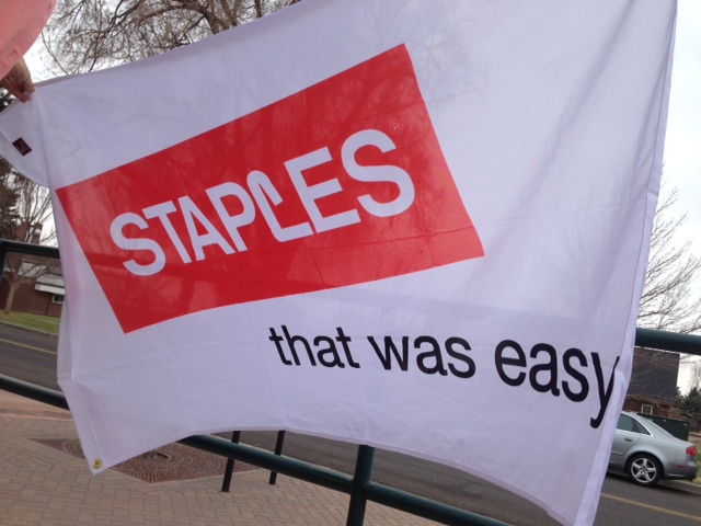 Staples Corporate and Business Custom Flag