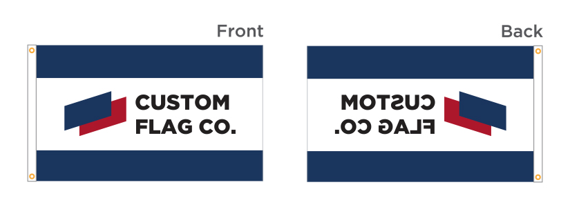 Custom Flag Company Single Side Reverse Flag