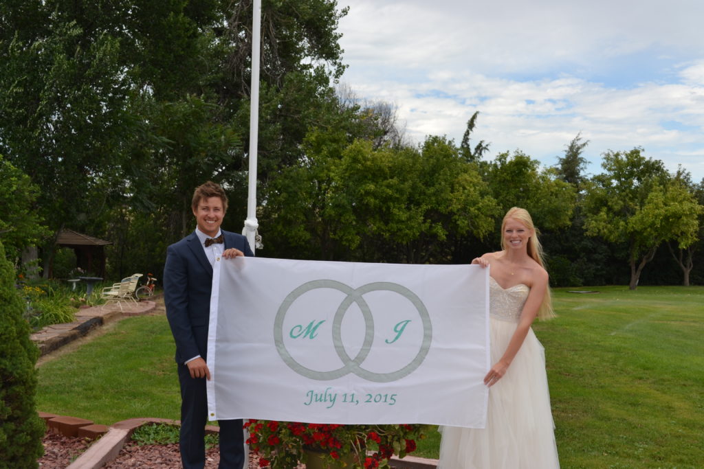 Custom Flag Company Wedding Flag