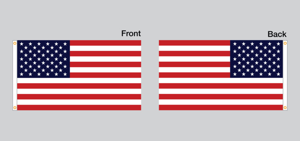 Custom Flag Company American Flag Single Side Reverse