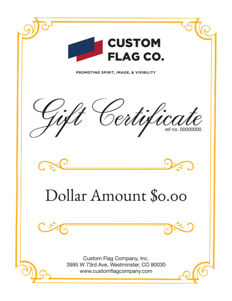 Custom Flag Company Gift Certificate
