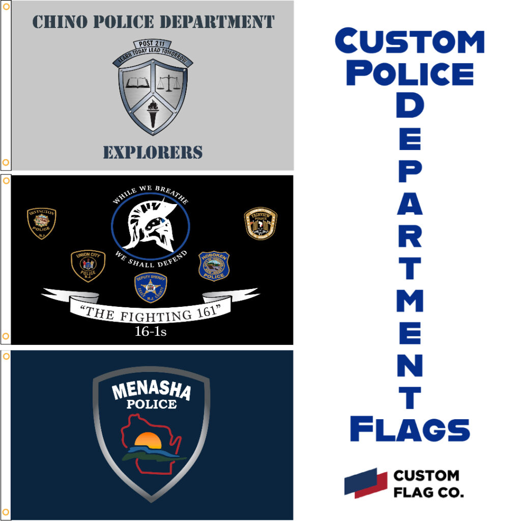 Custom police department flags