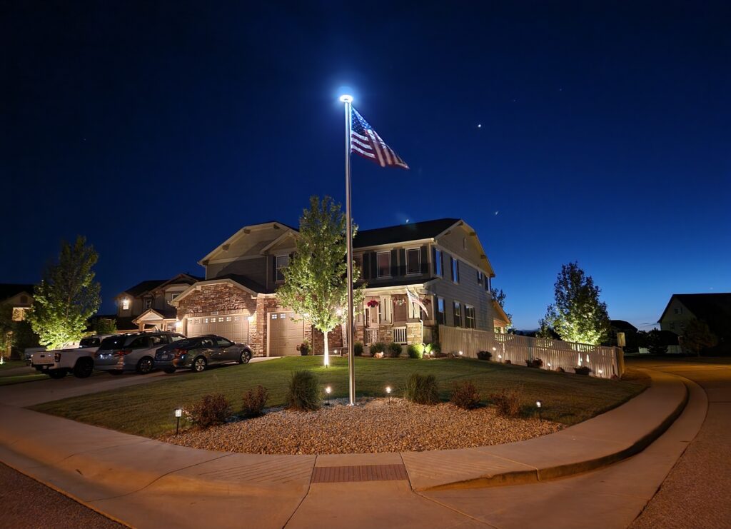 How do I light my flag