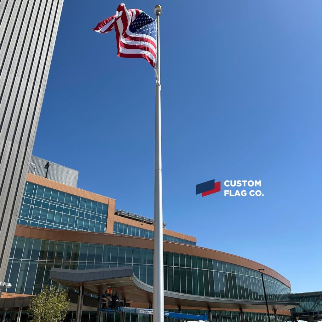 What is an Internal Halyard Winch Flagpole